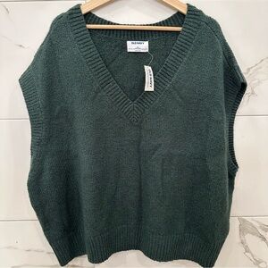 Old Navy Green Knit Sweater Vest